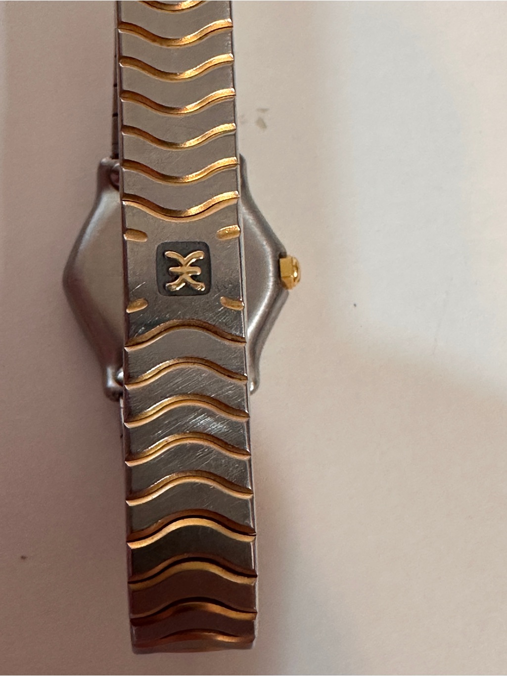 Vintage Ebel Sport Classic Wave 1057901 18k Gold Steel Ladies Watch Swiss 1995 — image 5 of 7